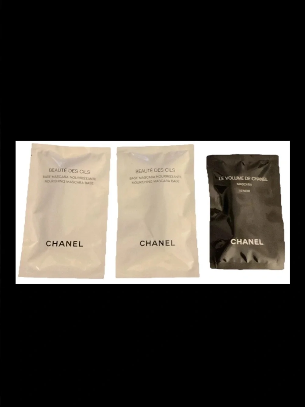 CHANEL Sample Travel Sz 1 Le Volume Mascara 2 La Base Primer Le Lift Creme NEW